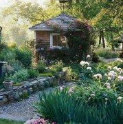 農村別墅花園前種什么花草